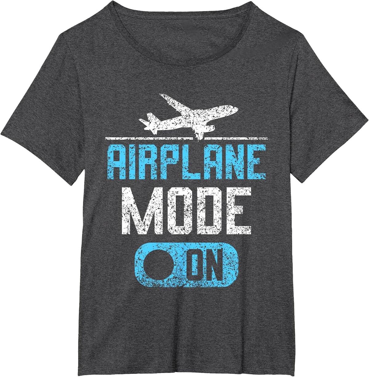 Aircraft Mode One Plane Guide Aviator Aeroplane Pilot T-Shirt - Dark Heather Grey