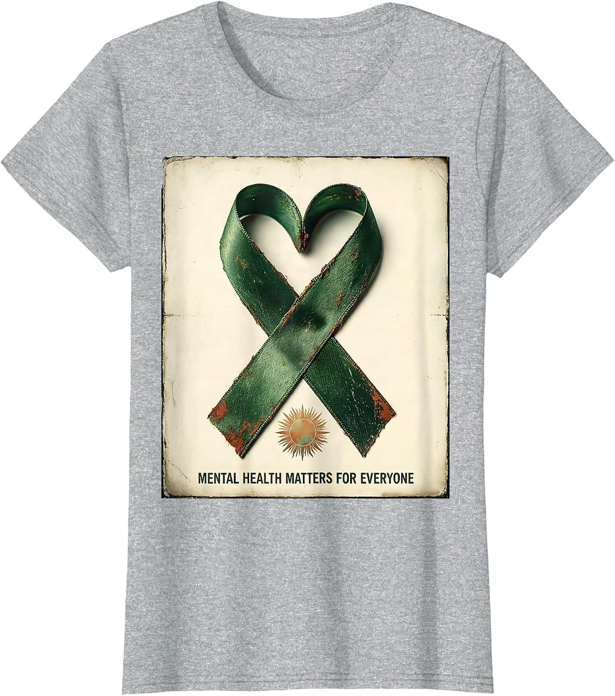 Mental Health Matters For Everyone Vintage Awareness Support T-Shirt - Heather Grey