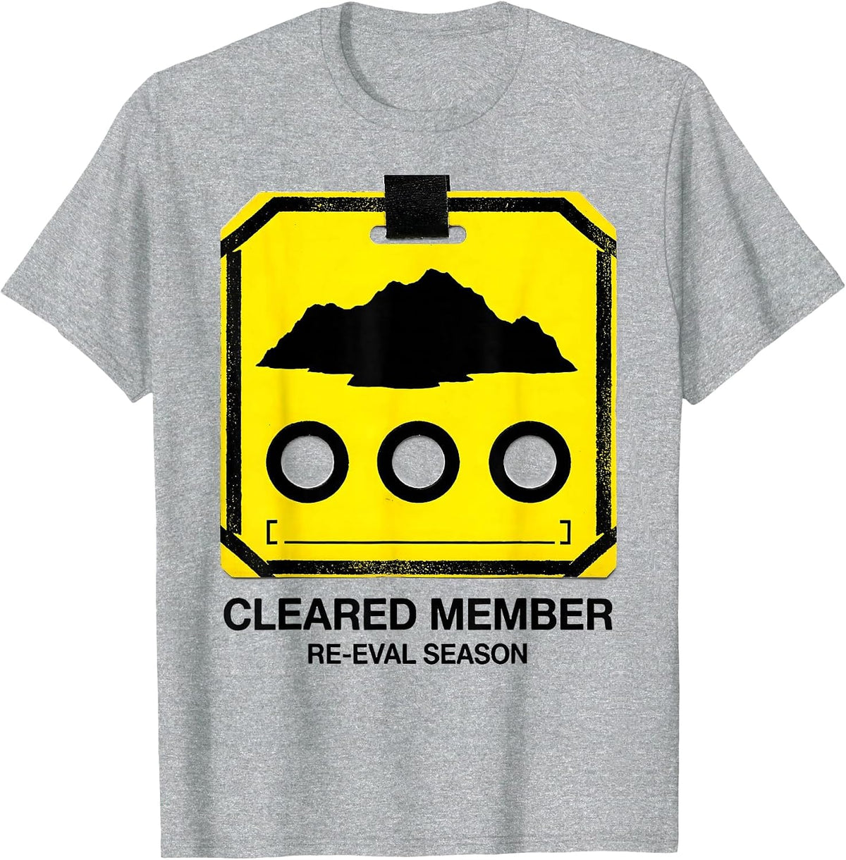 Men's Cleared Member Re-Eval Season Stencil Special Education T-Shirt - Heather Grey