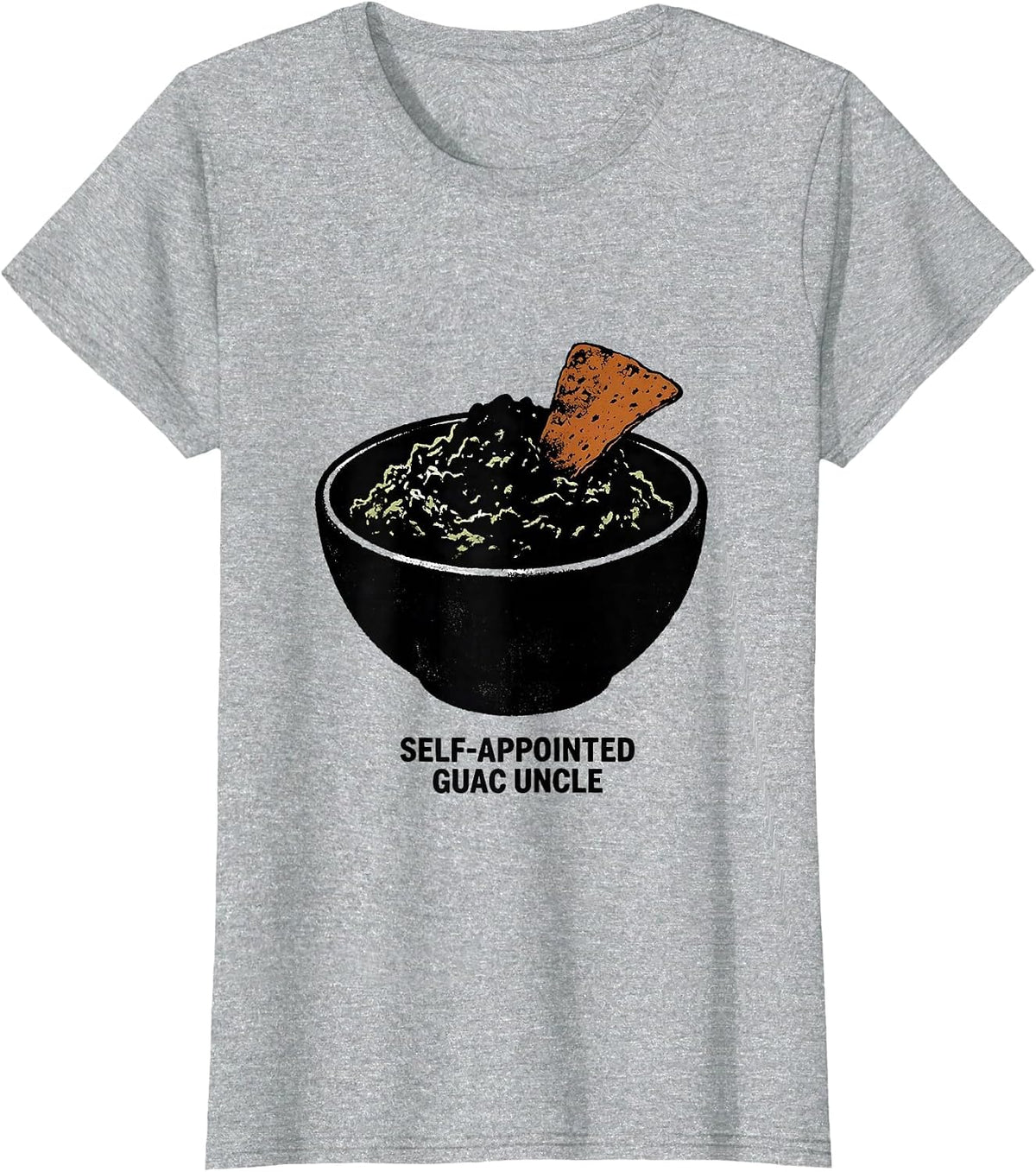 Women's Self-Appointed Guac Uncle Funny Uncle Cinco De Mayo T-Shirt - Heather Grey