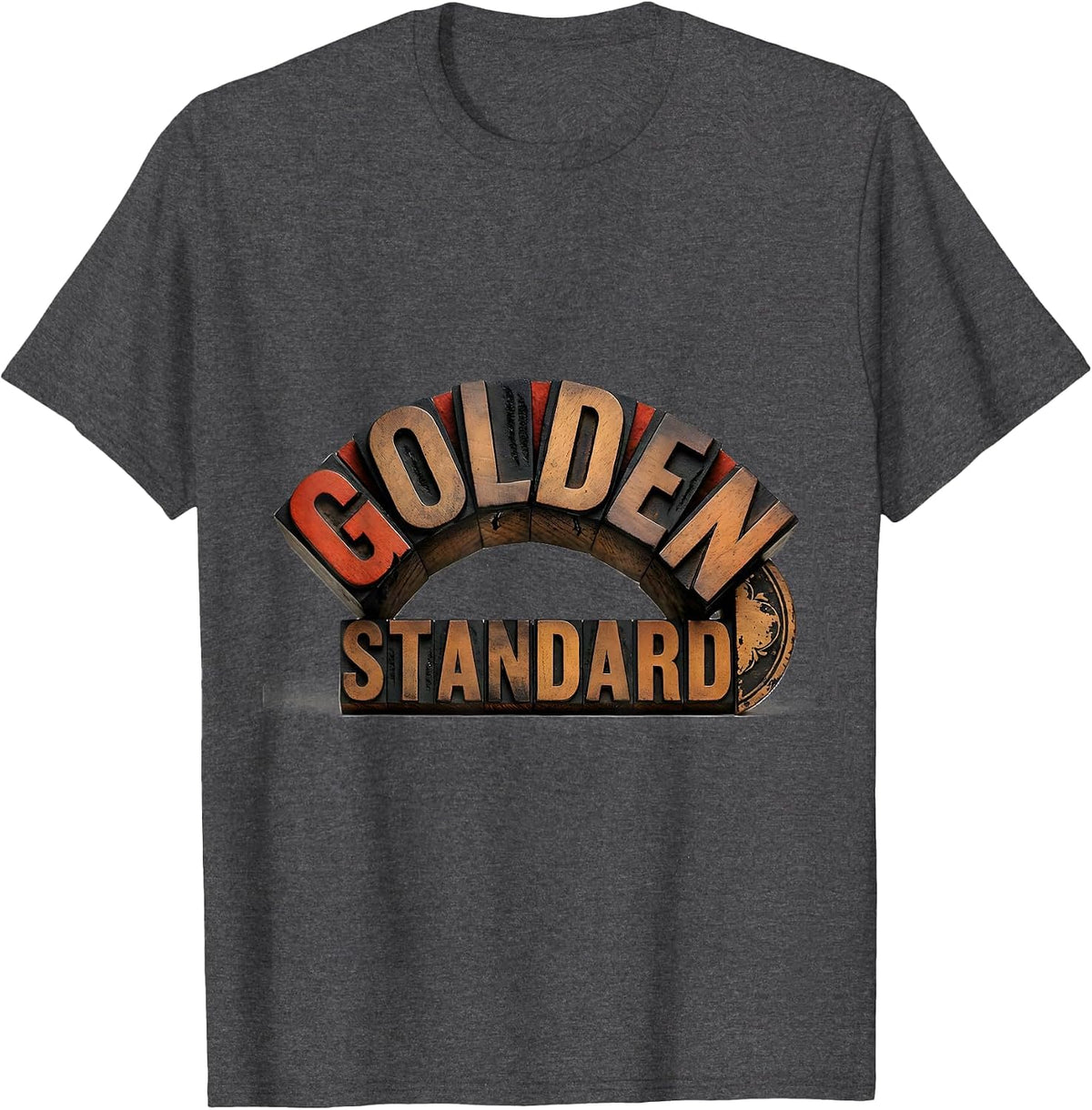 Golden Standard Fibonacci Spiral Sacred Geometry Math T-Shirt - Dark Heather Grey