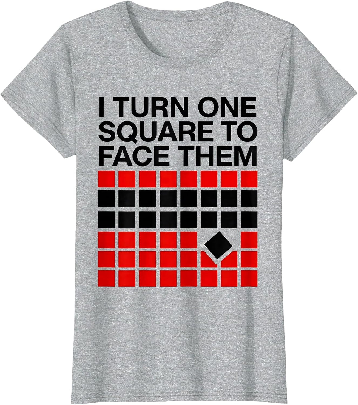 I Turn One Square To Face Them Geometric Special Education T-Shirt - Heather Grey