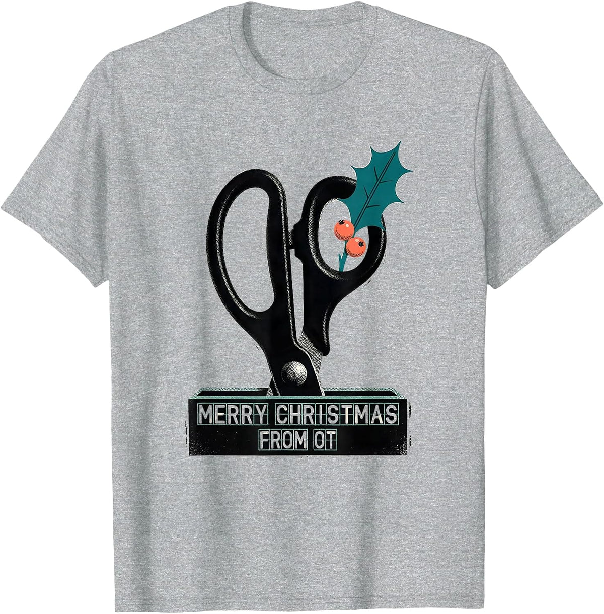 Men's Merry Christmas From OT Midcentury Modern Occupational T-Shirt - Heather Grey