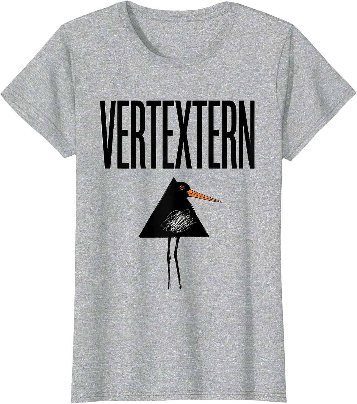 Vertextern Funny Geometric Seagull Pun Math Teacher Bird T-Shirt - Heather Grey