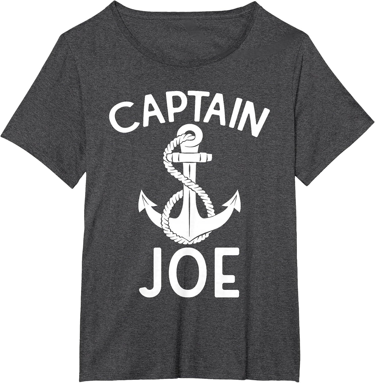 Captain Joe Ship Yacht Boating Anchor Boat T-Shirt - Dark Heather Grey
