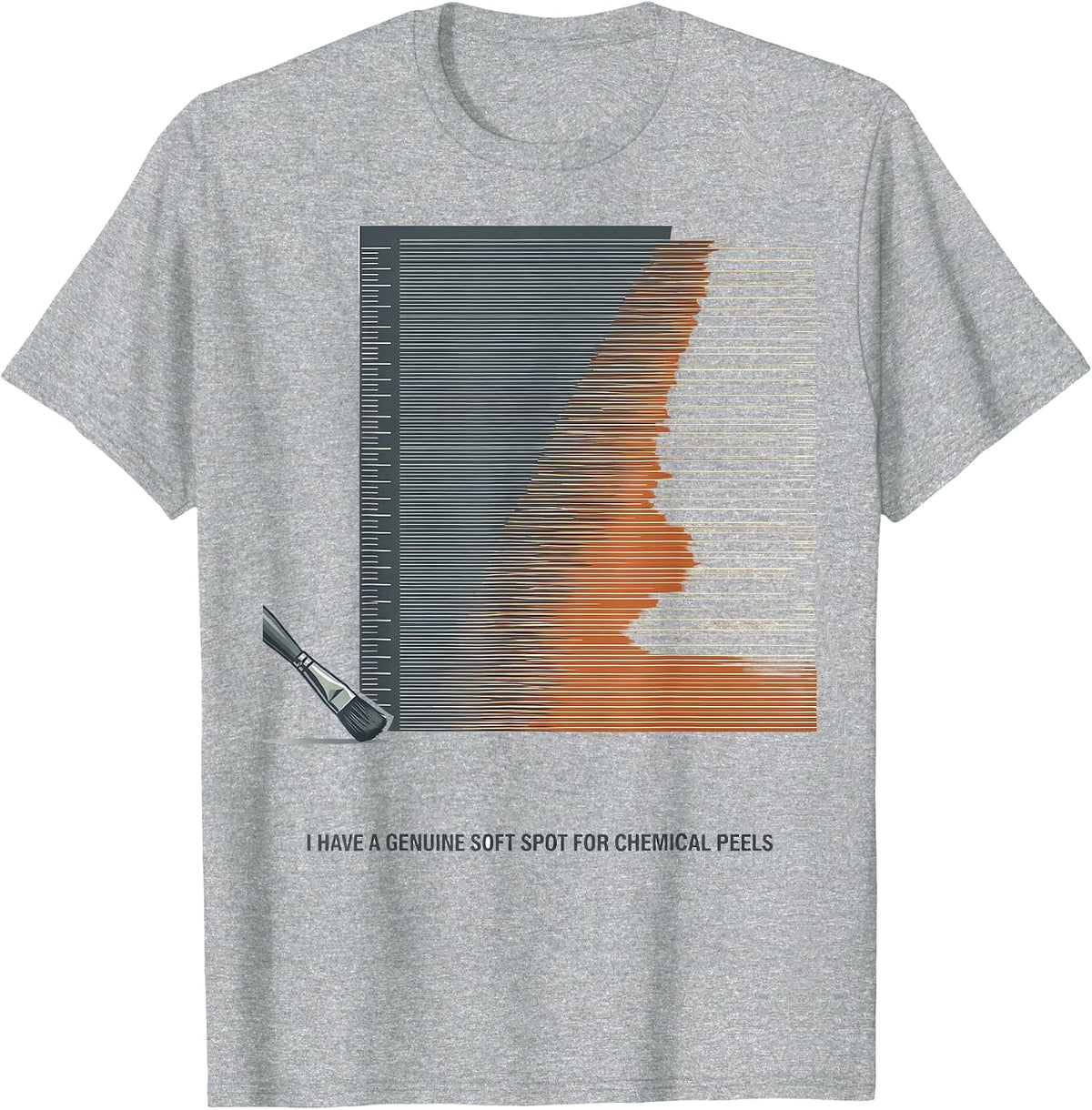 Men's I Have A Genuine Soft Spot For Chemical Peels Esthetician T-Shirt - Heather Grey