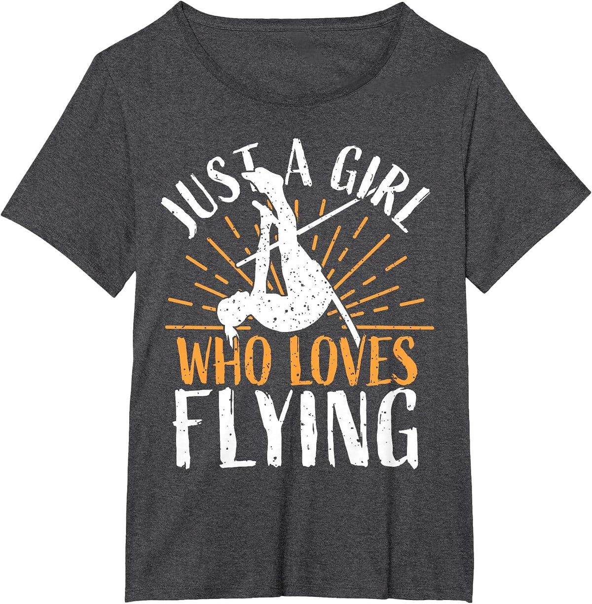 Girl Pole Vault - Woman Pole Vaulting T-Shirt - Dark Heather Grey