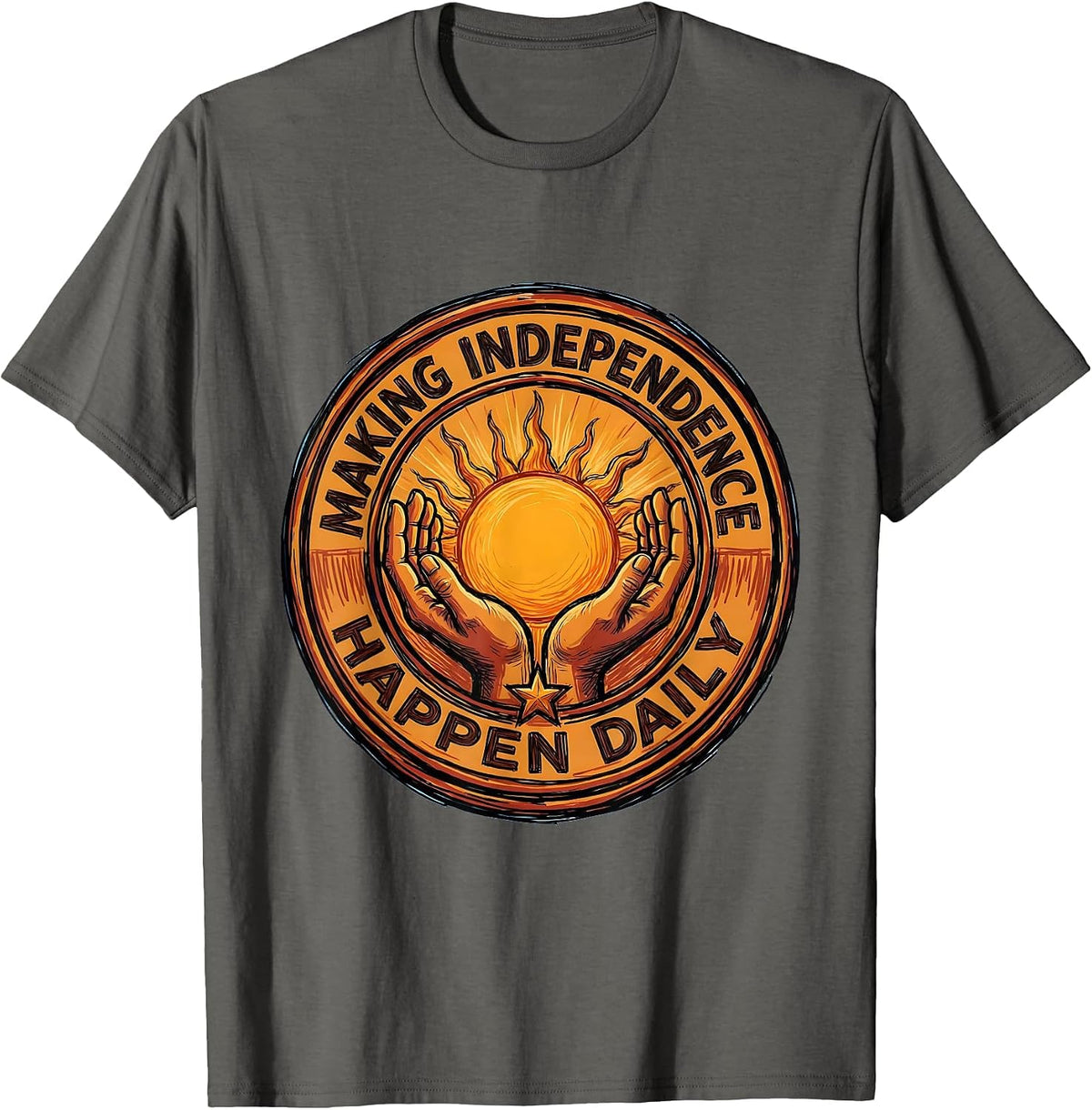 Men's Making Independence Happen Daily Occupational Therapy T-Shirt - Asphalt Grey