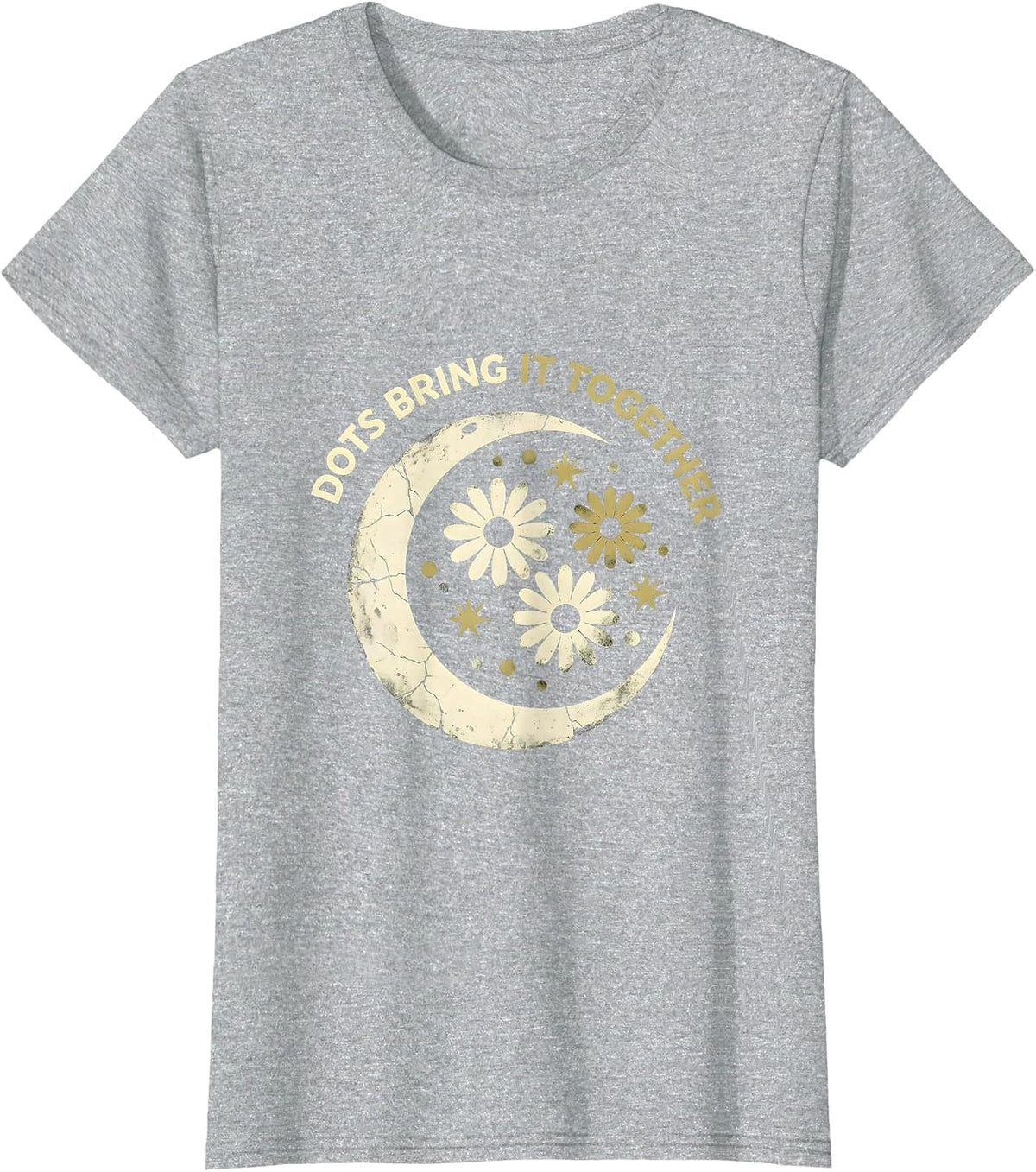 Women's Dots Bring It Together Graphic Design T-Shirt - Heather Grey