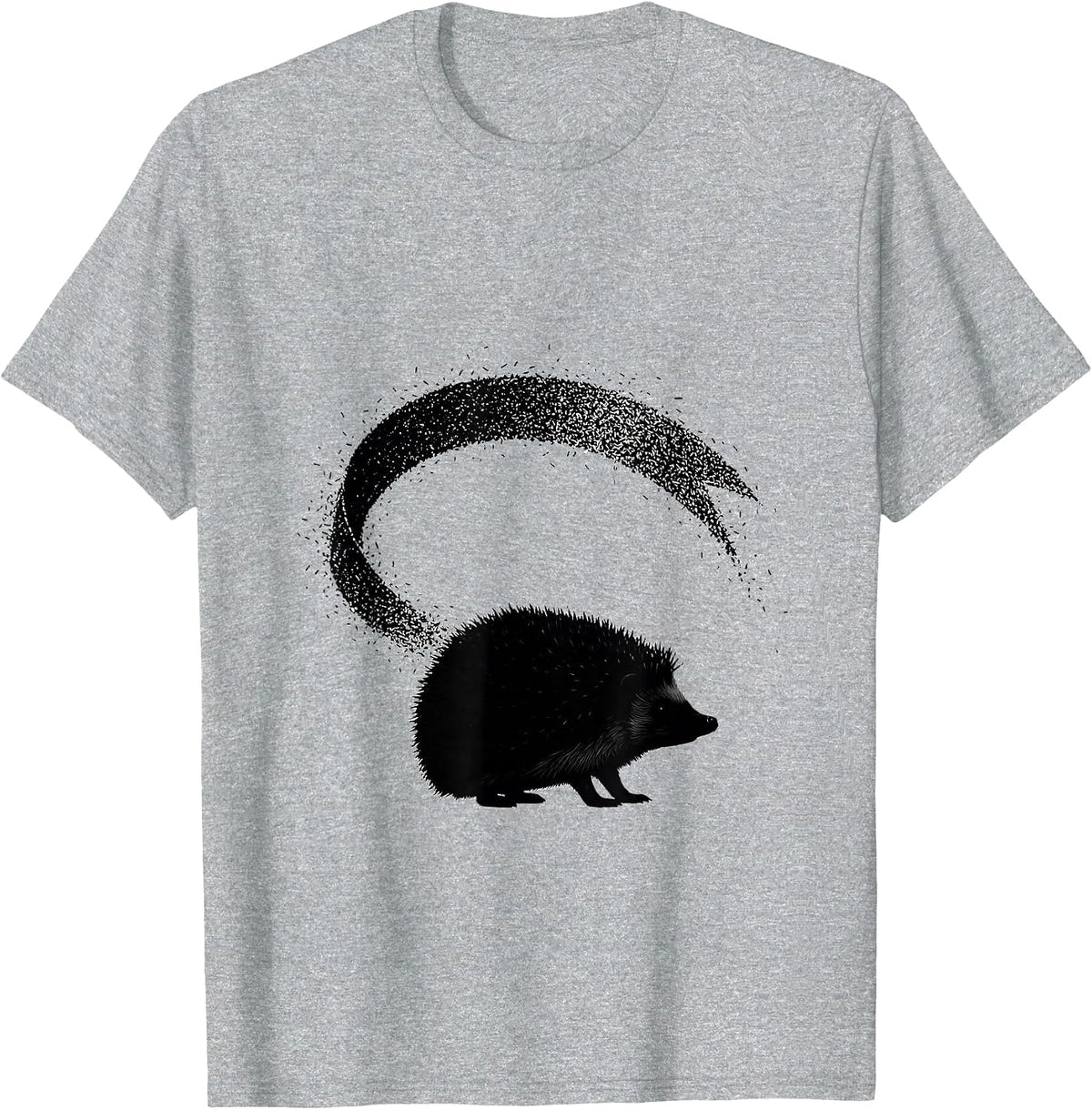 Men's Hedgehog Silhouette Whimsical Animal Lover Gift T-Shirt - Heather Grey