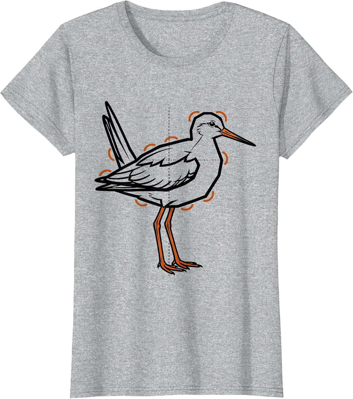 Women's Triangull Geometric Bird Pun Humor Math Teacher Novelty T-Shirt - Heather Grey