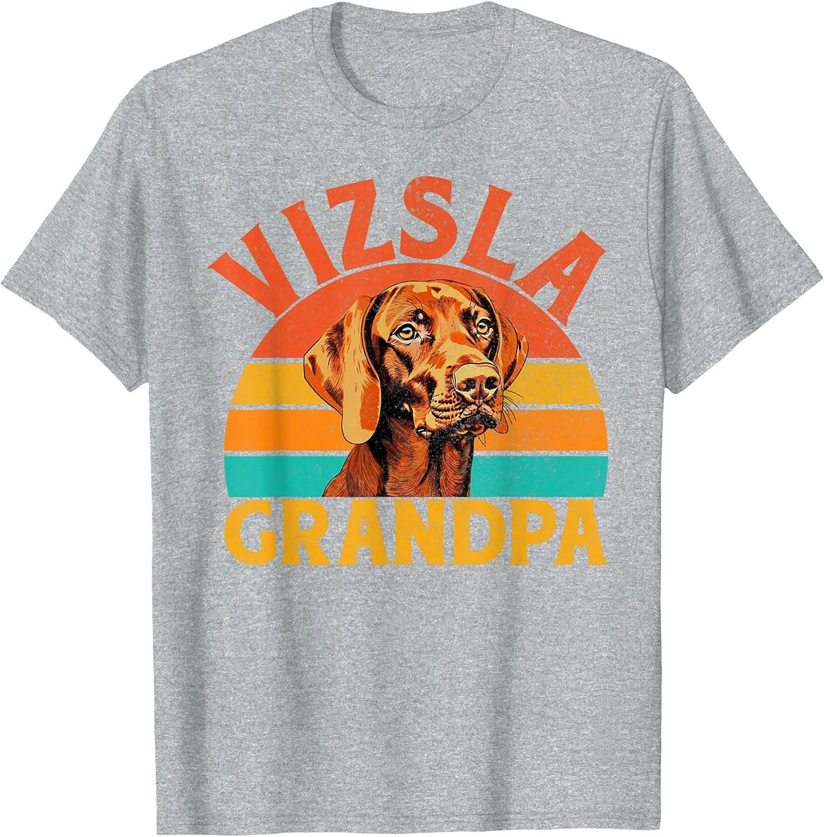 Vizsla Grandpa Vizsla T-Shirt - Heather Grey