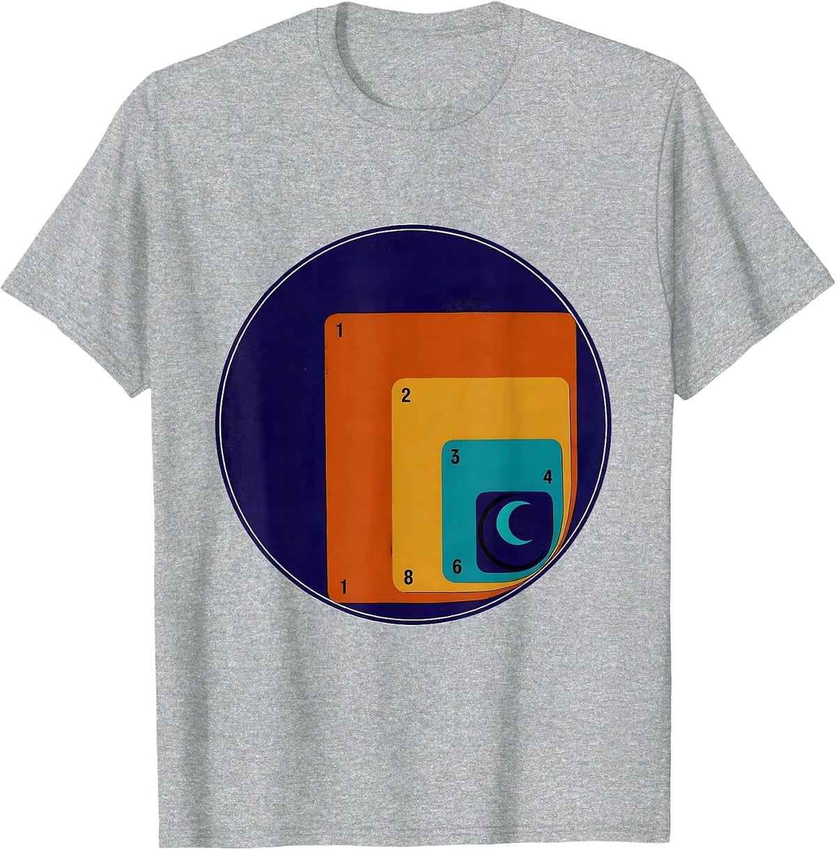 Men's Fibonacci Spiral Golden Ratio Sacred Geometry Math T-Shirt - Heather Grey