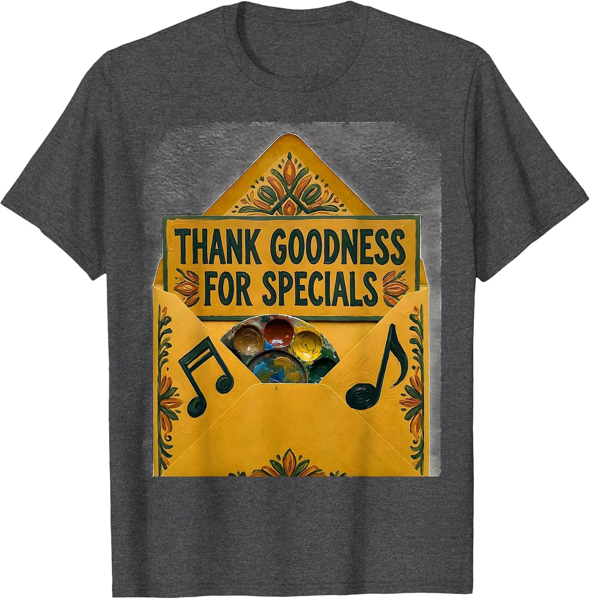 Thank Goodness For Specials Retro Specials Squad Art Music T-Shirt - Dark Heather Grey