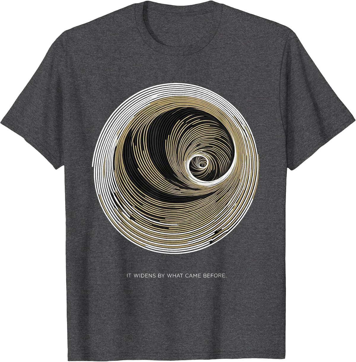 Men's It Widens By What Came Before Math Lover Sacred Geometry T-Shirt - Dark Heather Grey