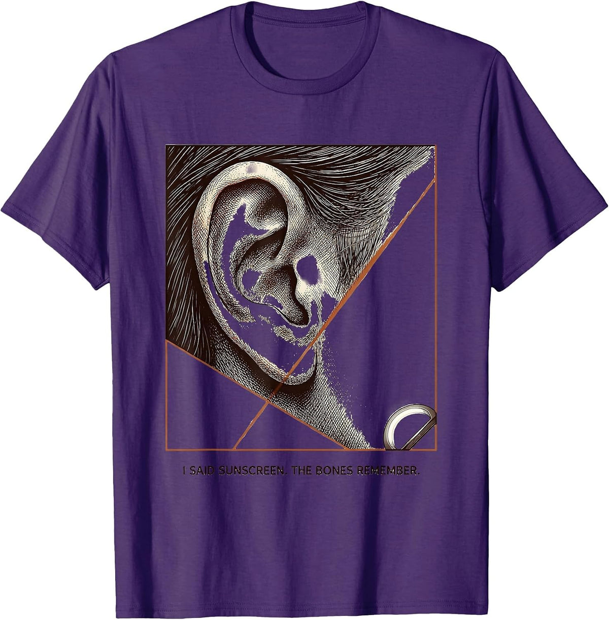Men's I Said Sunscreen The Bones Remember Funny Esthetician T-Shirt - Purple