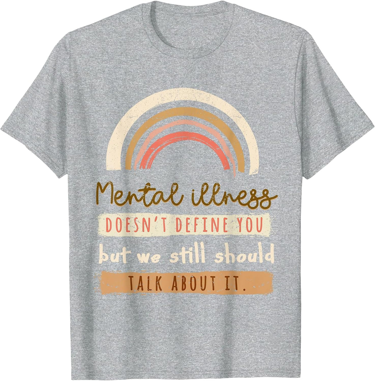 Depression Mental Health Awareness T-Shirt - Heather Grey