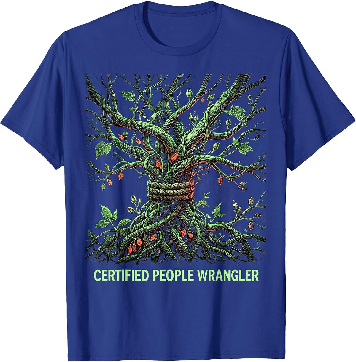 Men's Certified People Wrangler Teacher Design T-Shirt - Royal Blue