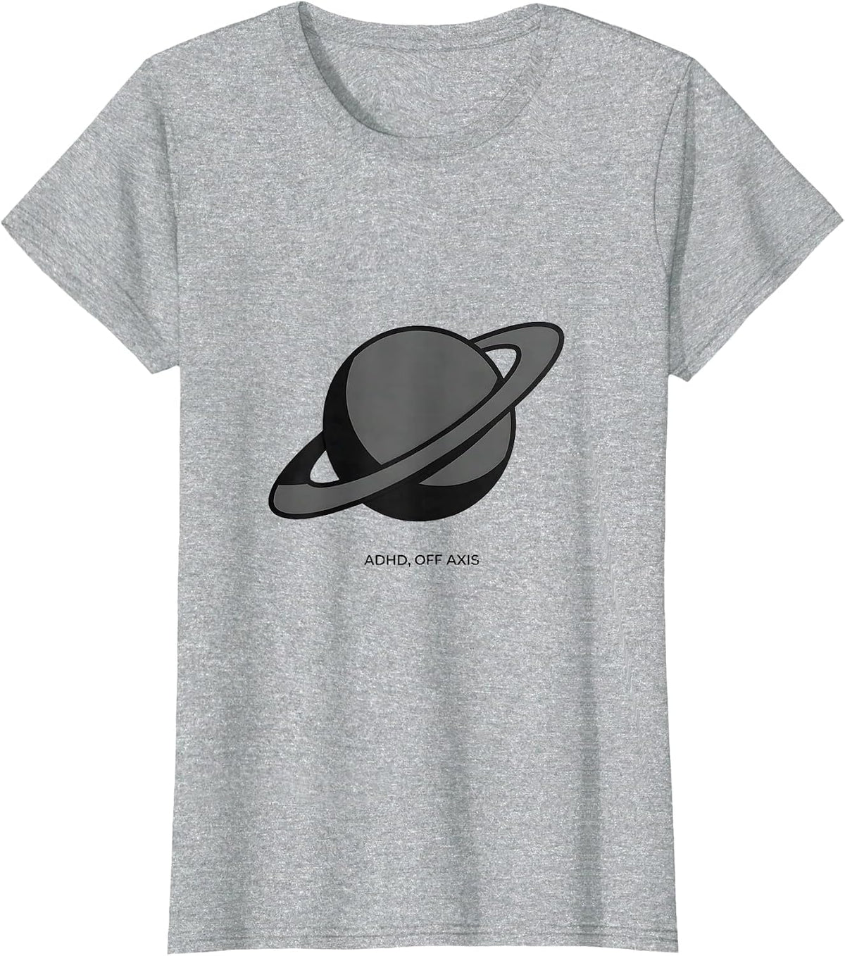 Women's ADHD Off Axis Monochromatic Neurodiversity Awareness T-Shirt - Heather Grey