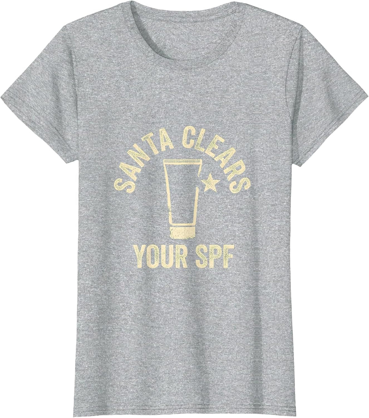 Santa Clears Your SPF Funny Esthetician Skincare T-Shirt - Heather Grey