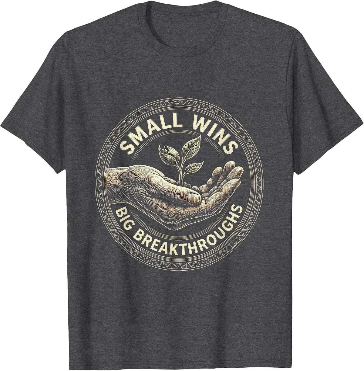 Small Wins Big Breakthroughs Occupational Therapy T-Shirt - Dark Heather Grey