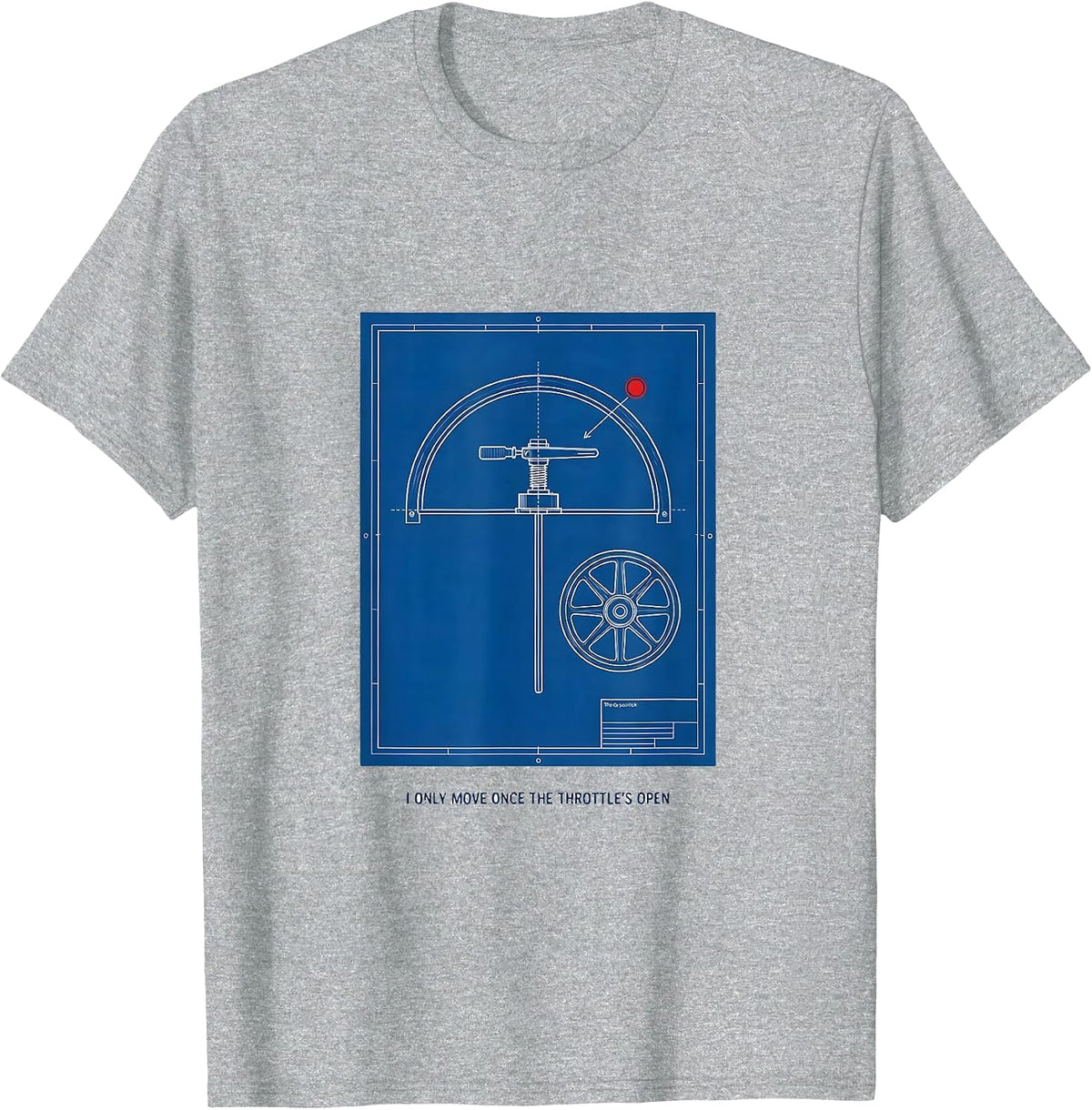 Men's I Only Move Once The Throttle's Open Funny Train Enthusiast T-Shirt - Heather Grey