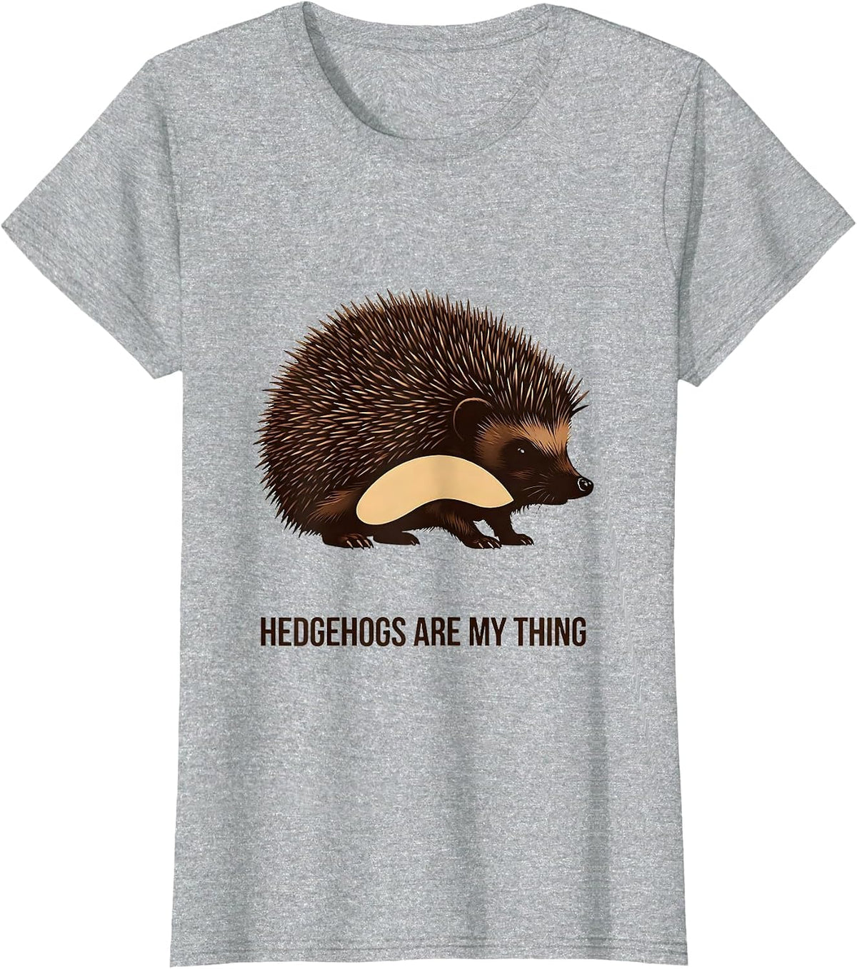 Women's Hedgehogs Are My Thing Whimsical Hedgehog Lover Gift T-Shirt - Heather Grey