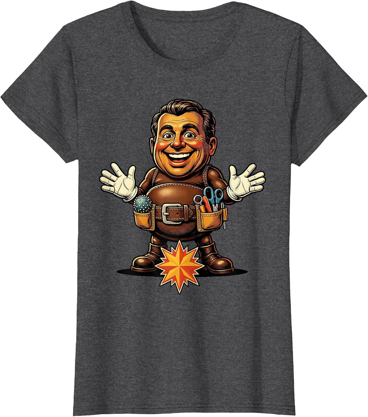 Women's Occupational Therapy Toolbelt Illustration T-Shirt - Dark Heather Grey