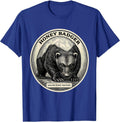 Honey Badger Leaves Panic Waiting Funny Animal Lover Humor T-Shirt - Royal Blue