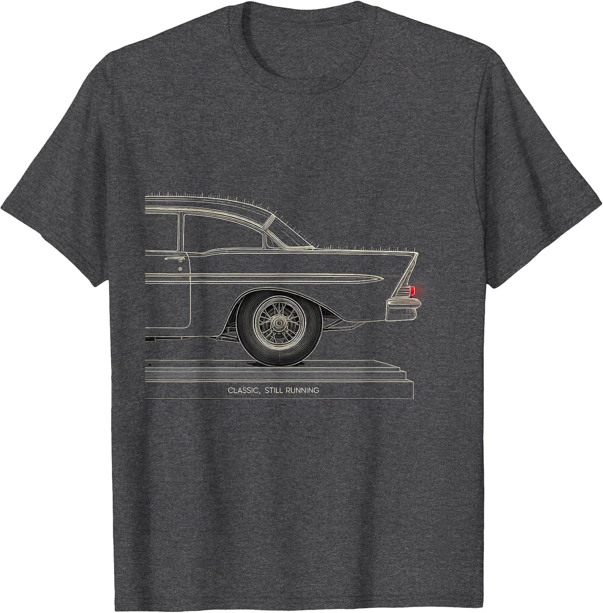 Classic Still Running Vintage Retro Muscle Car Racing T-Shirt - Dark Heather Grey