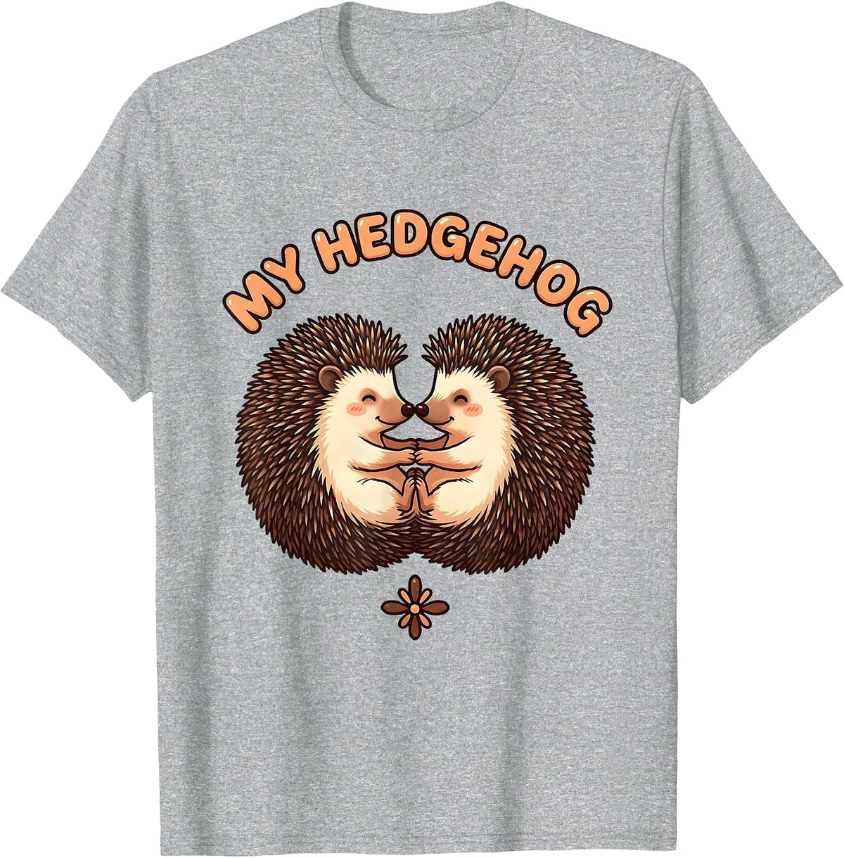 Men's My Hedgehog Cute Kawaii Hedgehog Lover Animal Humor T-Shirt - Heather Grey
