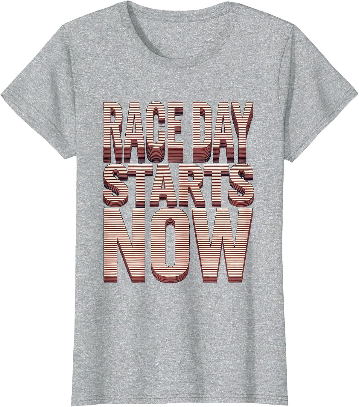 Race Day Starts Now Patriotic Drag Racing Fan Checkered Flag T-Shirt - Heather Grey