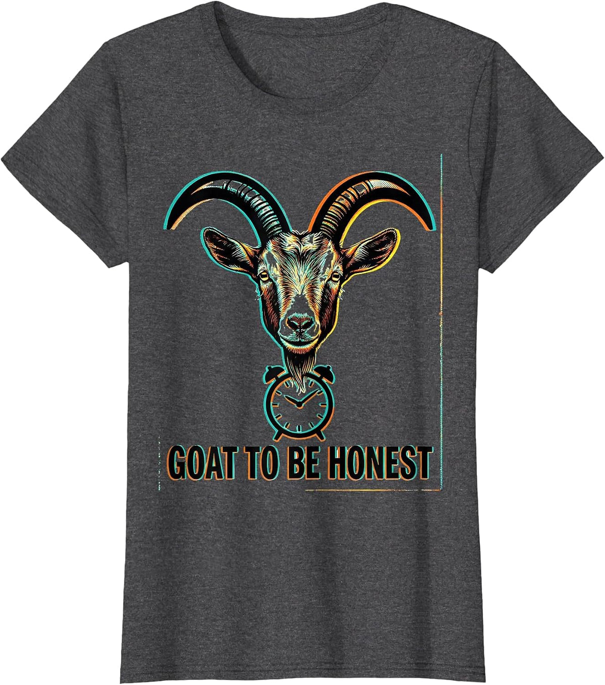Women's Goat To Be Honest Funny Goat Pun Meme Dad Joke Humor T-Shirt - Dark Heather Grey