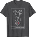 Men's Goat This Solved Technical Blueprint Funny Goat Pun Meme Dad T-Shirt - Dark Heather Grey