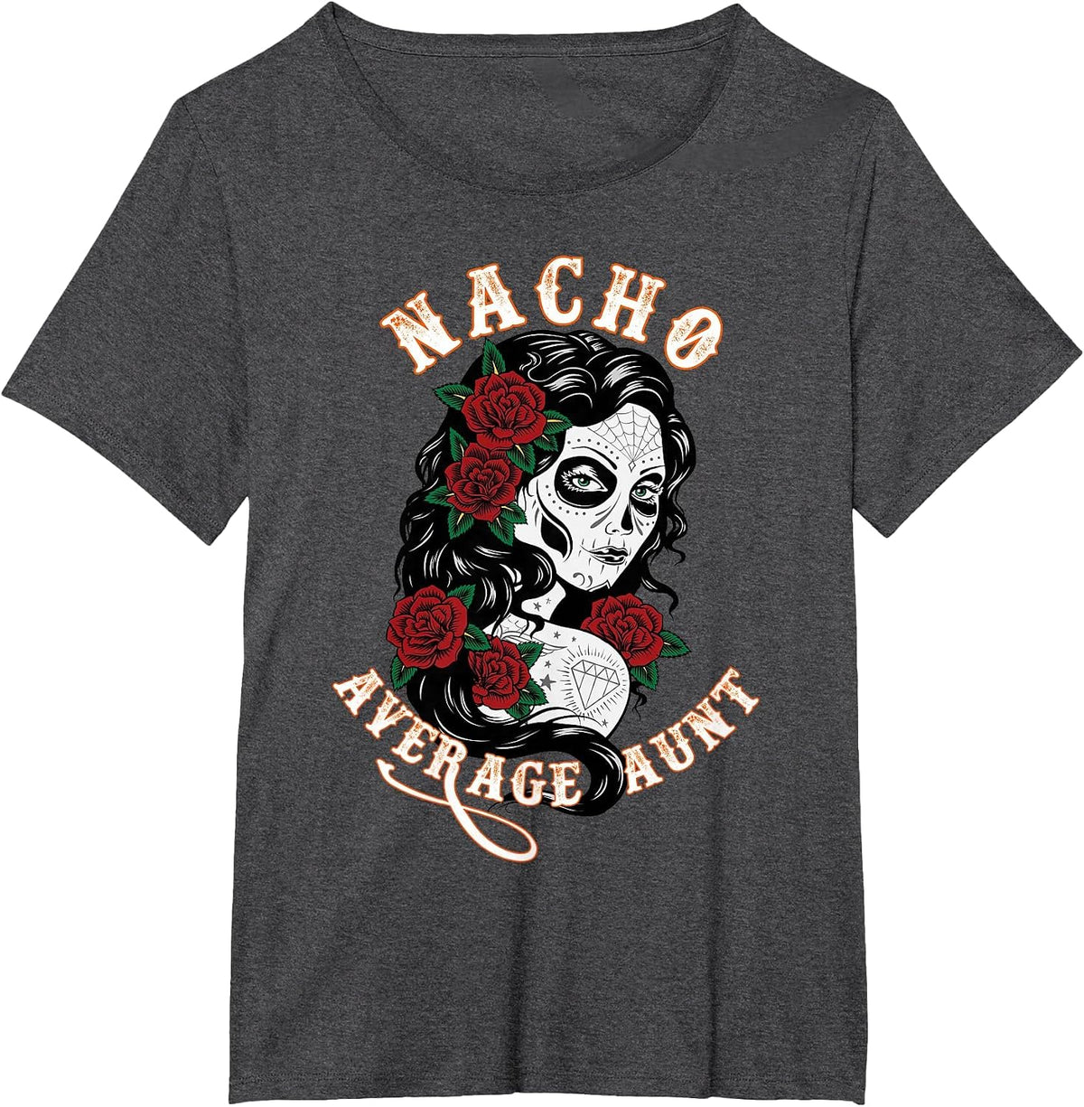 Funny Family Nacho Average Aunt T-Shirt - Dark Heather Grey