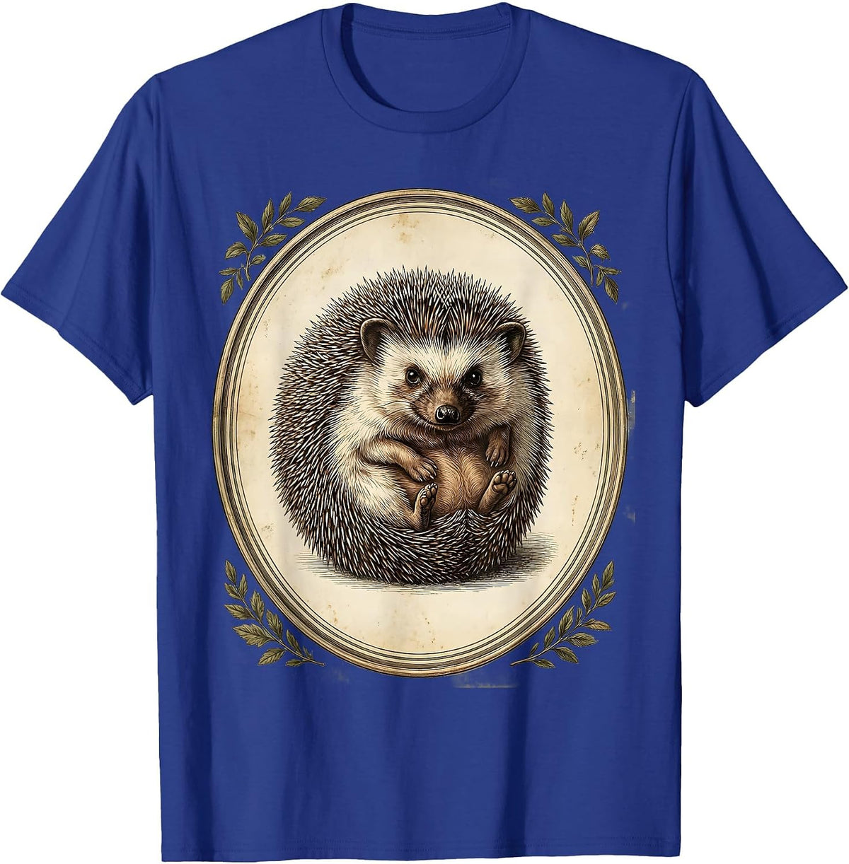 Vintage Hedgehog Cute Animal Lover Gift T-Shirt - Royal Blue