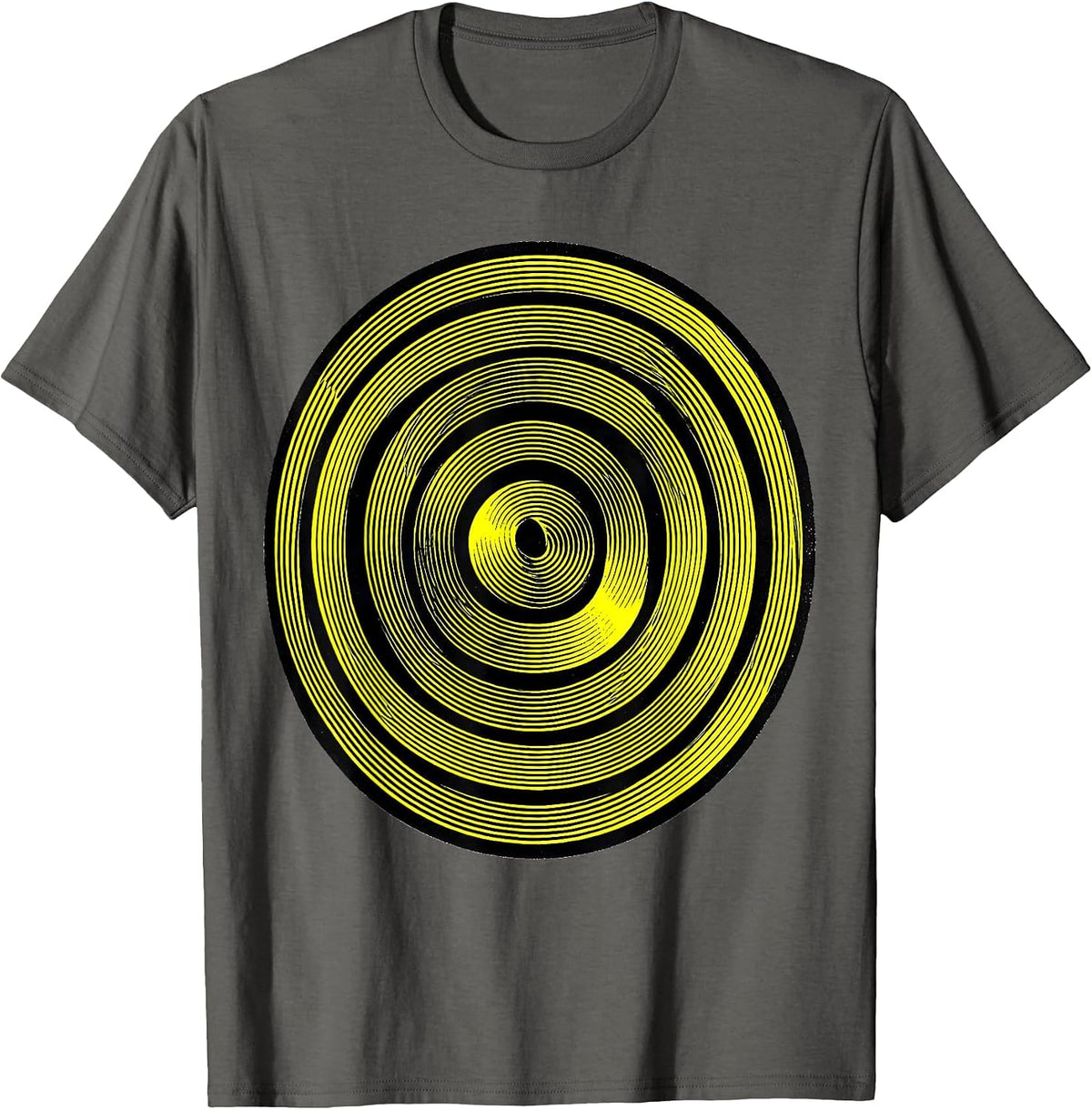 Fibonacci Spiral Sacred Geometry Math Enthusiast Op Art T-Shirt - Asphalt Grey