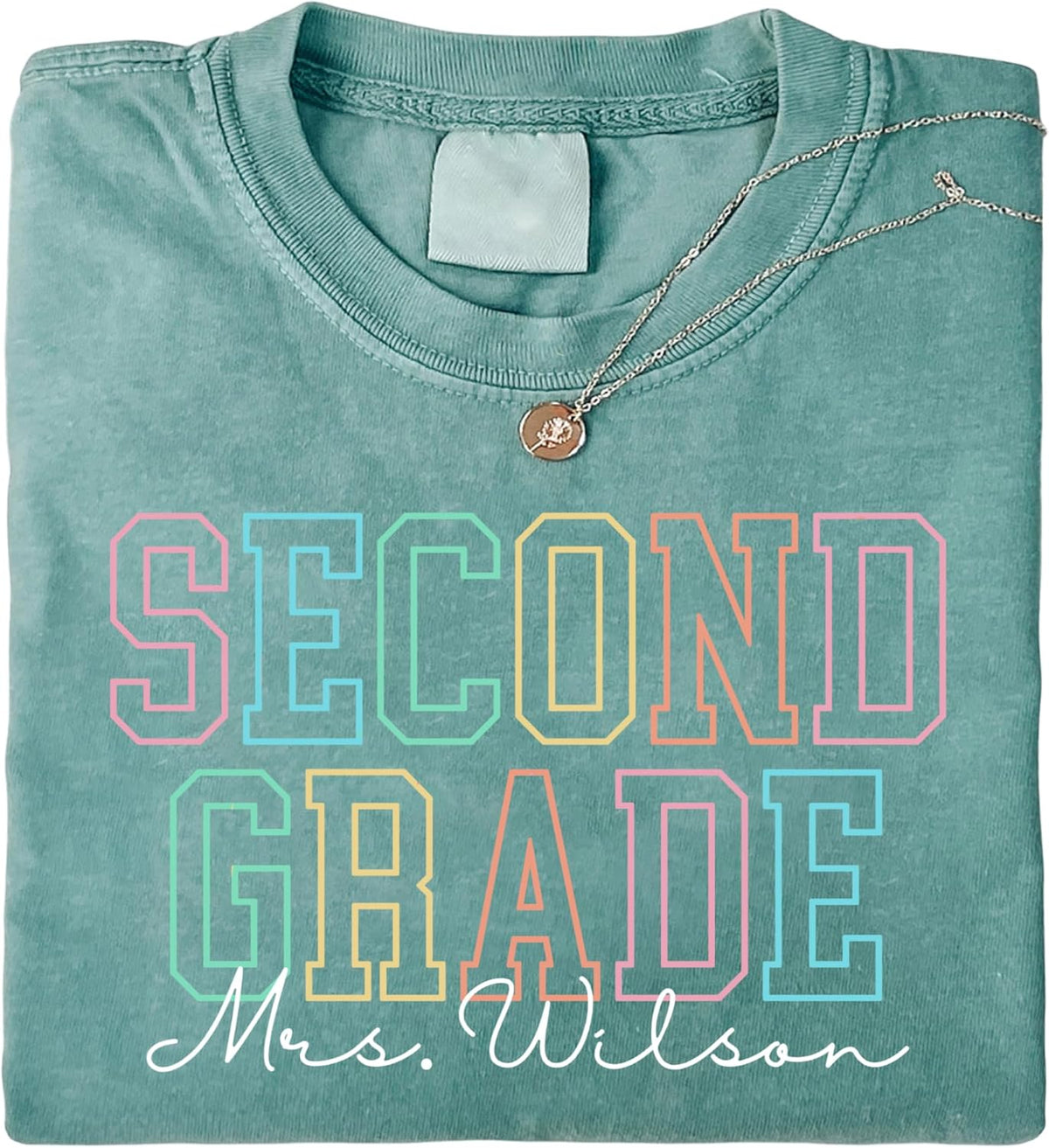 NAZENTI Personalized Teacher Shirt with Name – Custom Back to School T-Shirt for Women, First Day of School Gifts Teacher -