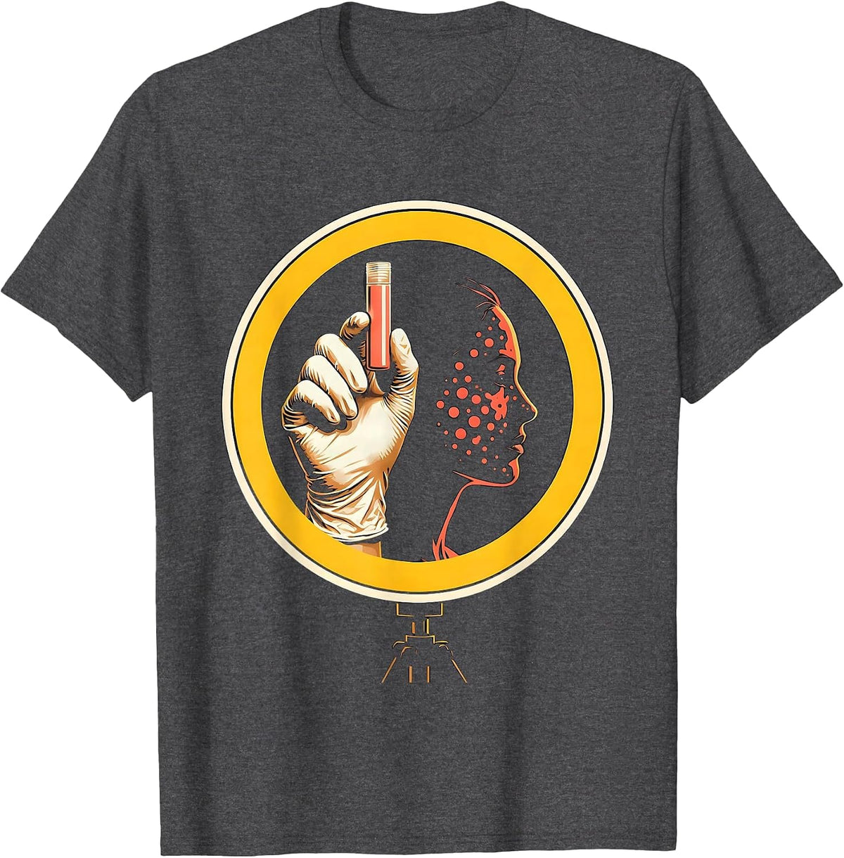 Esthetician Hand SPF Tube Skincare Professional Humor T-Shirt - Dark Heather Grey