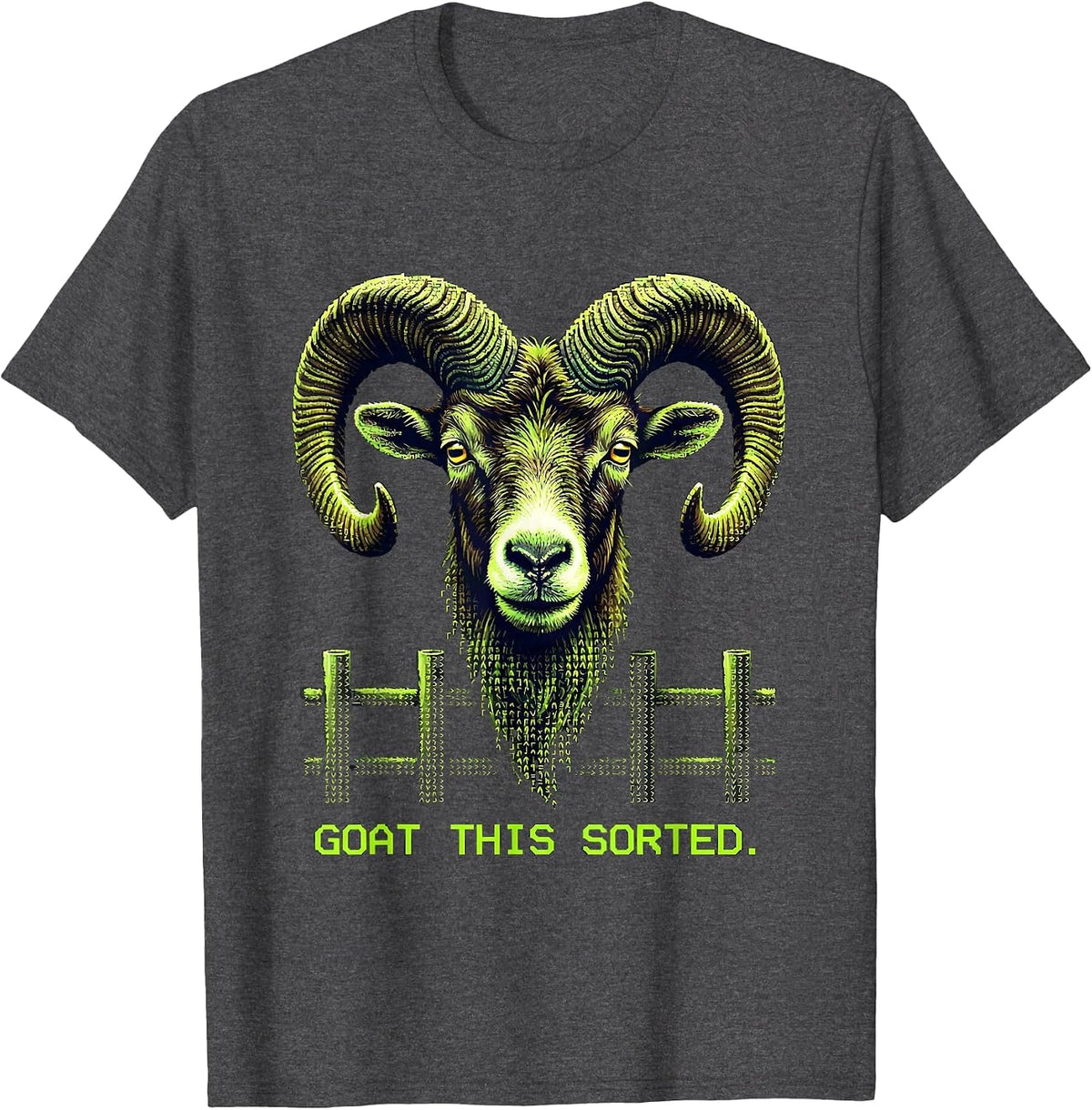 Men's Goat This Sorted Funny Goat Pun Meme Dad Joke Humor T-Shirt - Dark Heather Grey