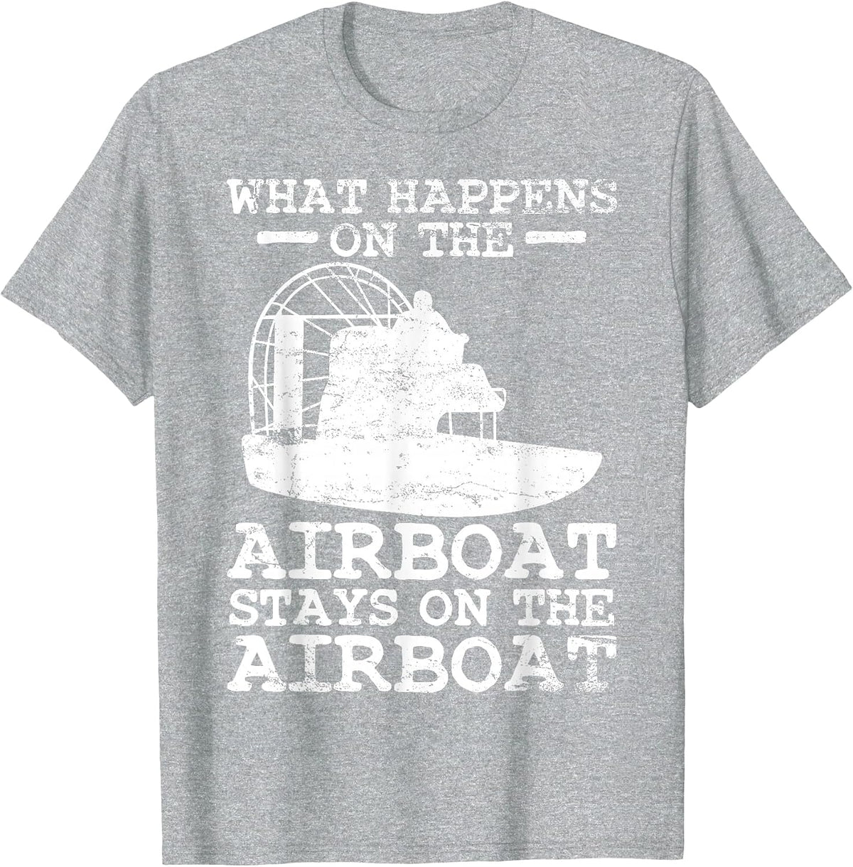 Airboat Boat Captain Boating Vintage T-Shirt - Heather Grey