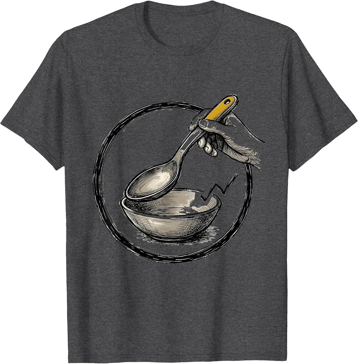 Adaptive Spoon Occupational Therapy Progress Humor T-Shirt - Dark Heather Grey