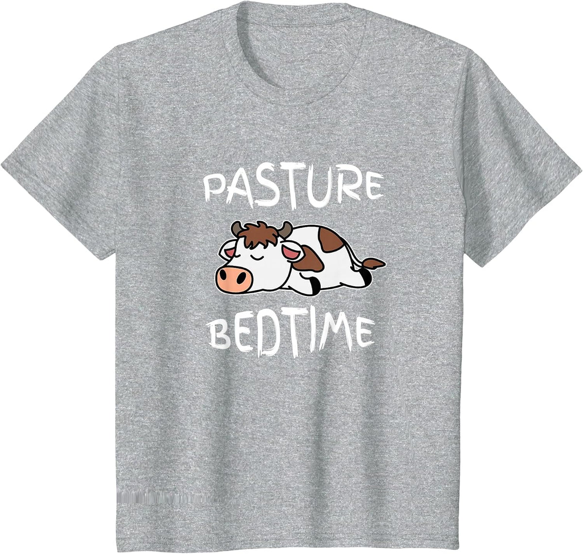 Cow Pasture Bedtime Pajama for Bedtime T-Shirt - Heather Grey