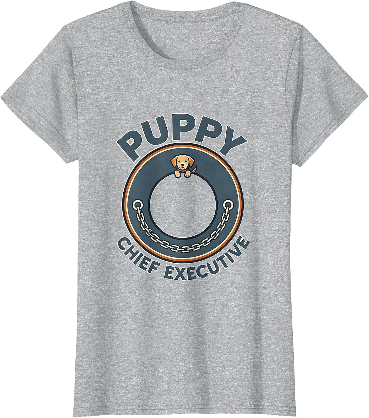 Women's Puppy Chief Executive Funny Dog Lover Gift Women Girls T-Shirt - Heather Grey