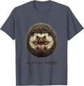 I'm A Roll Model Funny Hedgehog Lover Cute Animal Humor T-Shirt - Heather Blue