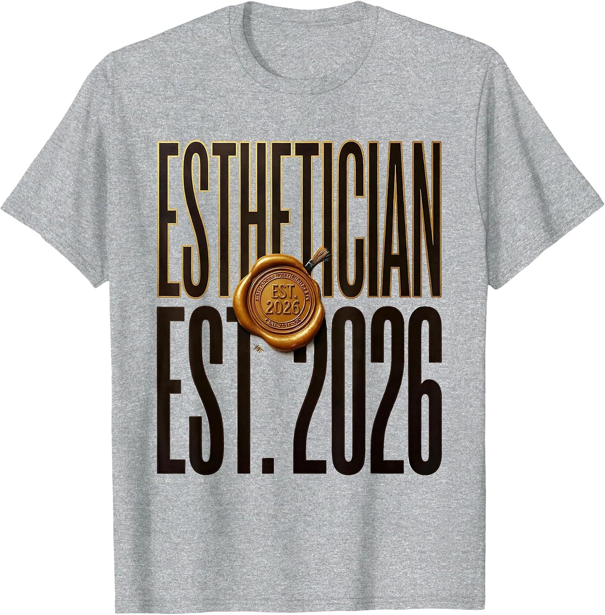 Men's Esthetician Est. 2026 Licensed Skincare Professional T-Shirt - Heather Grey