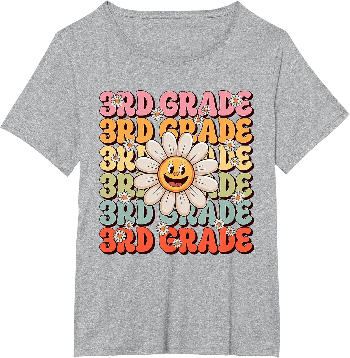 Cute 3rd Grade First Day of School Teacher Back to School T-Shirt - Heather Grey