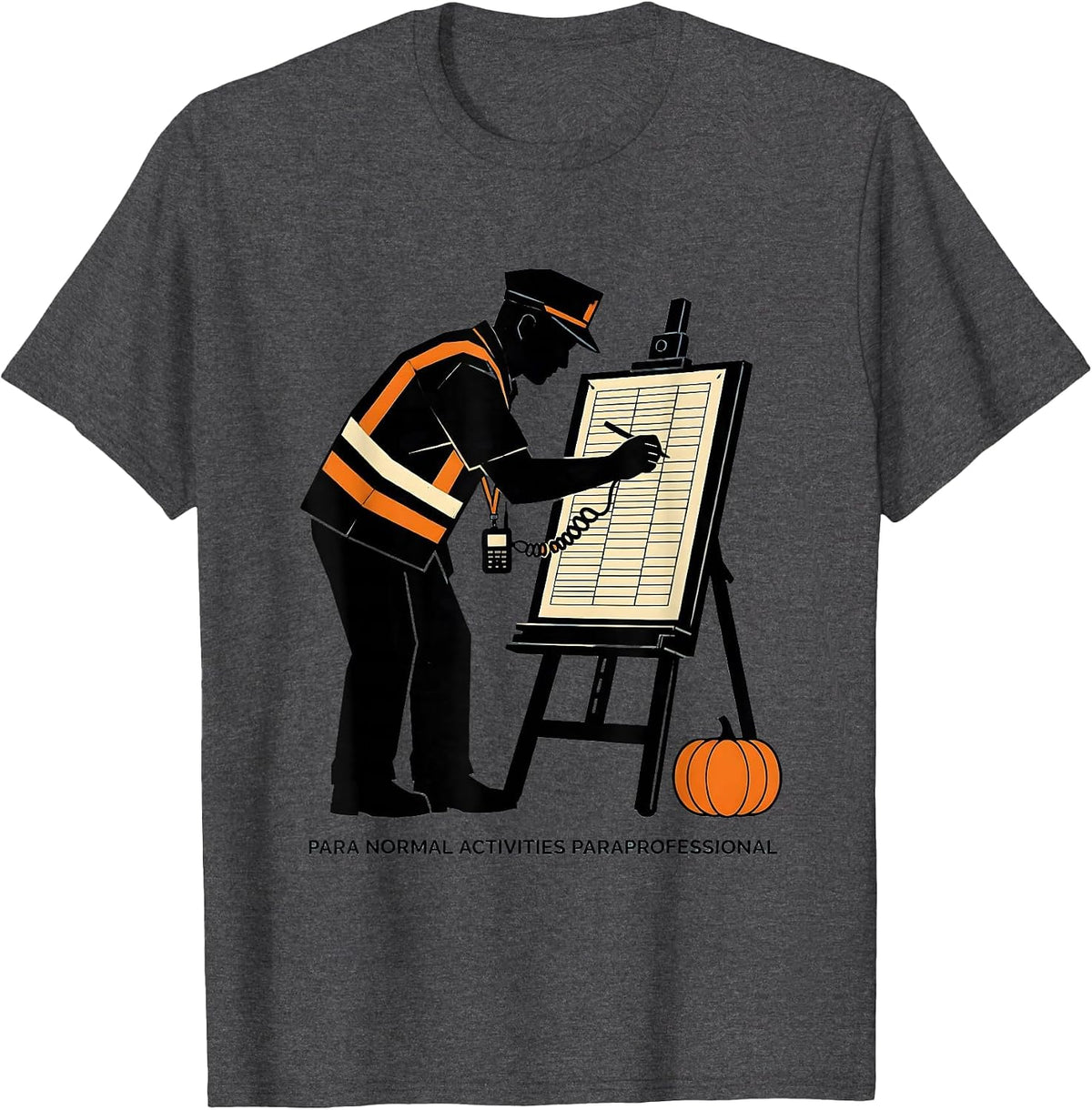 Men's Para Normal Activities Paraprofessional Halloween T-Shirt - Dark Heather Grey