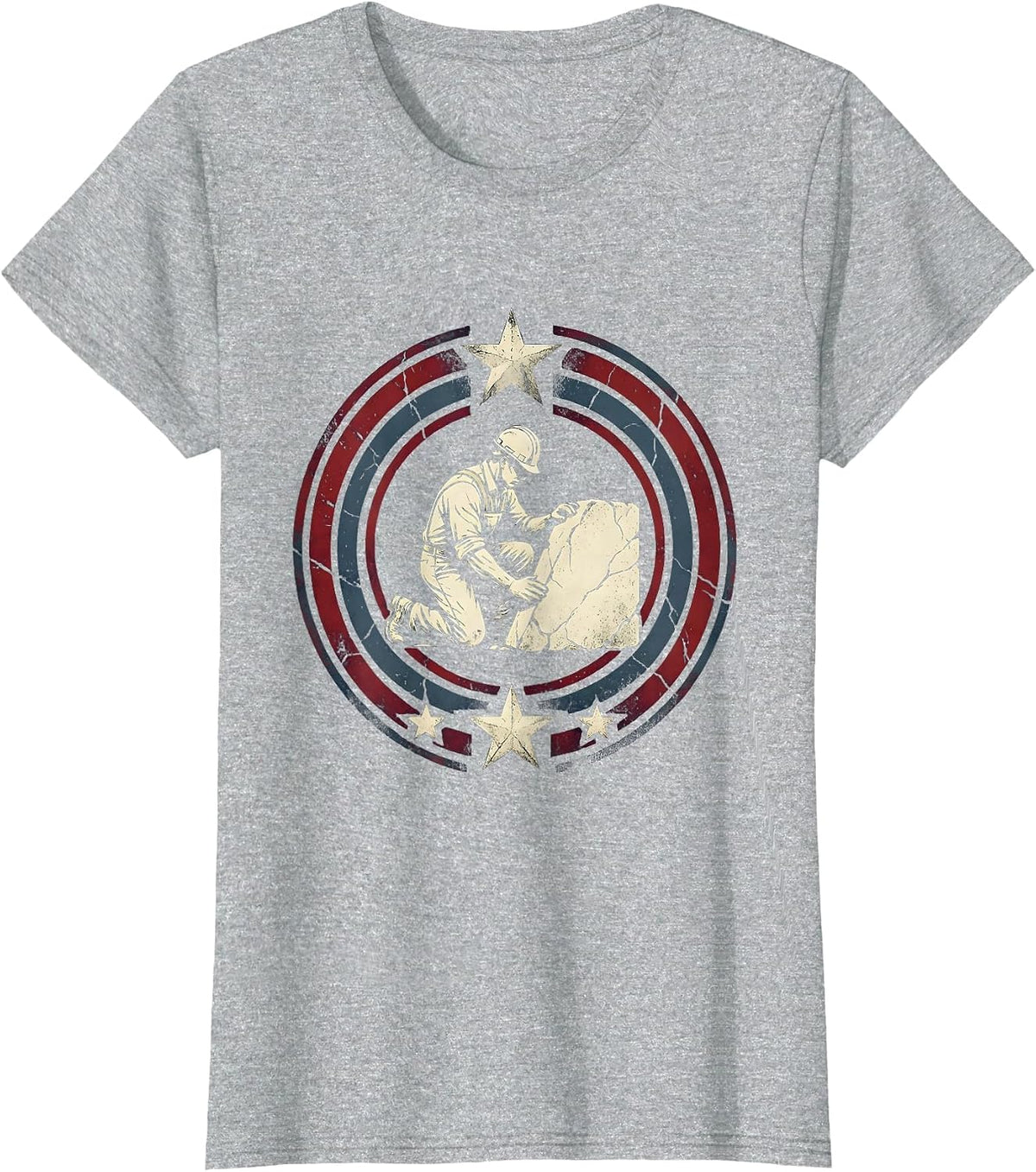 We The People Construction Worker Cornerstone Tee T-Shirt - Heather Grey