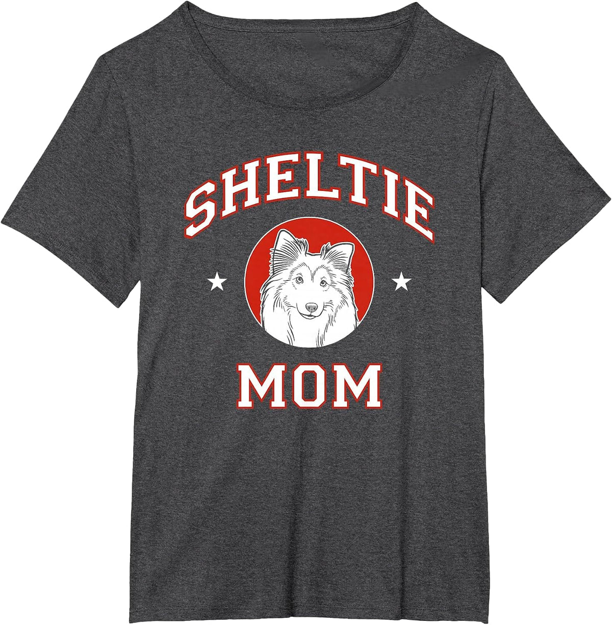 Shetland Sheepdog Mom Sheltie Dog Mother T-Shirt - Dark Heather Grey